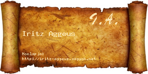 Iritz Aggeus névjegykártya